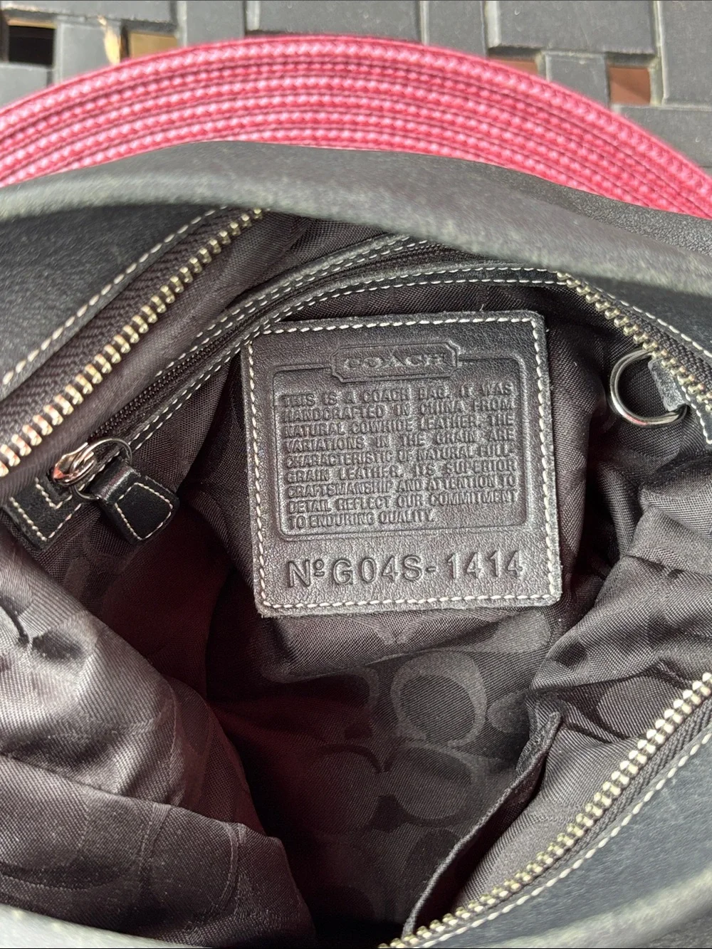 Coach Legacy Black Leather Zip Closure Shoulder Bag